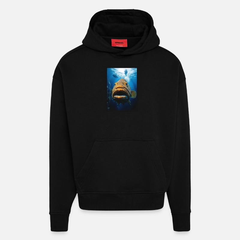 Zackenbarsche Zackenbarsch - Hoodie- made by SPREAD  - SOLID BLACK