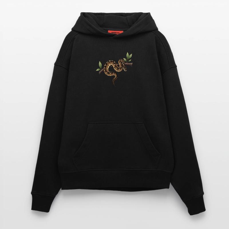 Roi Python Serpents Amoureux Terrarium Python Sweat à capuche bio épais oversize fabriqué en UE