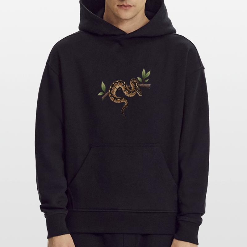 Roi Python Serpents Amoureux Terrarium Python Sweat à capuche bio épais oversize fabriqué en UE