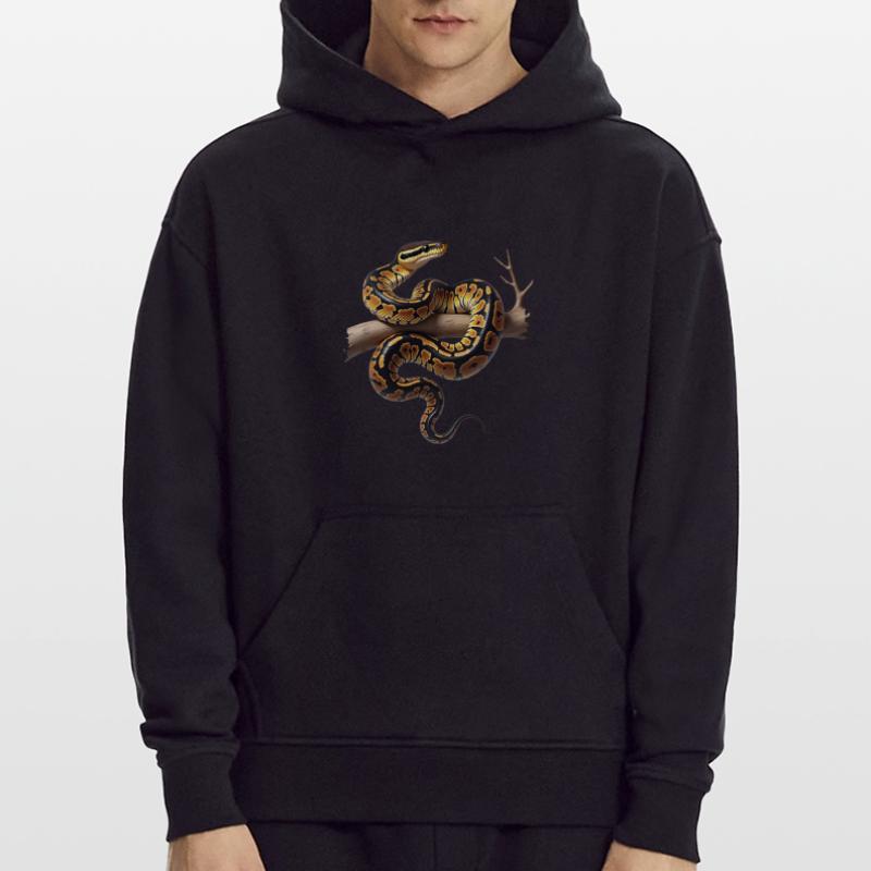 Roi Python Serpents Amoureux Terrarium Python Sweat à capuche bio épais oversize fabriqué en UE