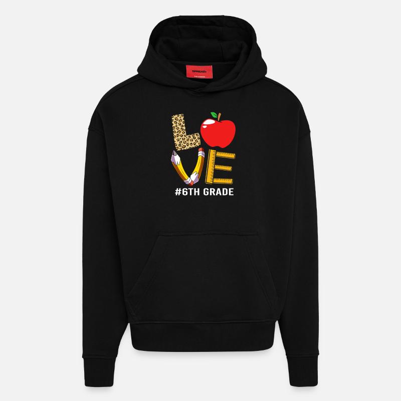 6ème - Sweat à capuche bio épais oversize fabriqué en UE - SOLID BLACK