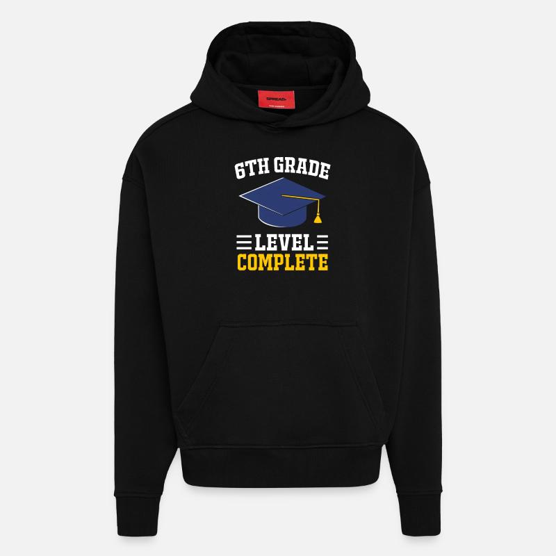 6ème - Sweat à capuche bio épais oversize fabriqué en UE - SOLID BLACK