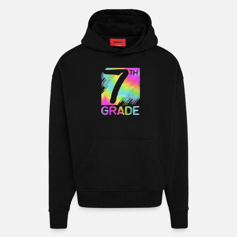 5e - Sweat à capuche bio épais oversize fabriqué en UE - SOLID BLACK
