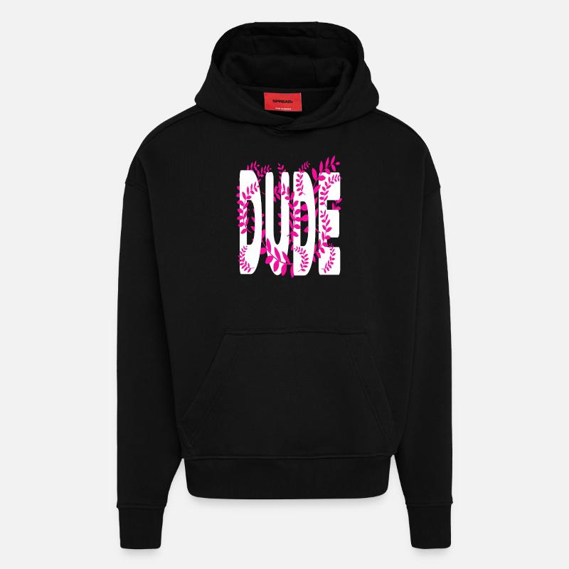 , vraiment - Sweat à capuche bio épais oversize fabriqué en UE - SOLID BLACK