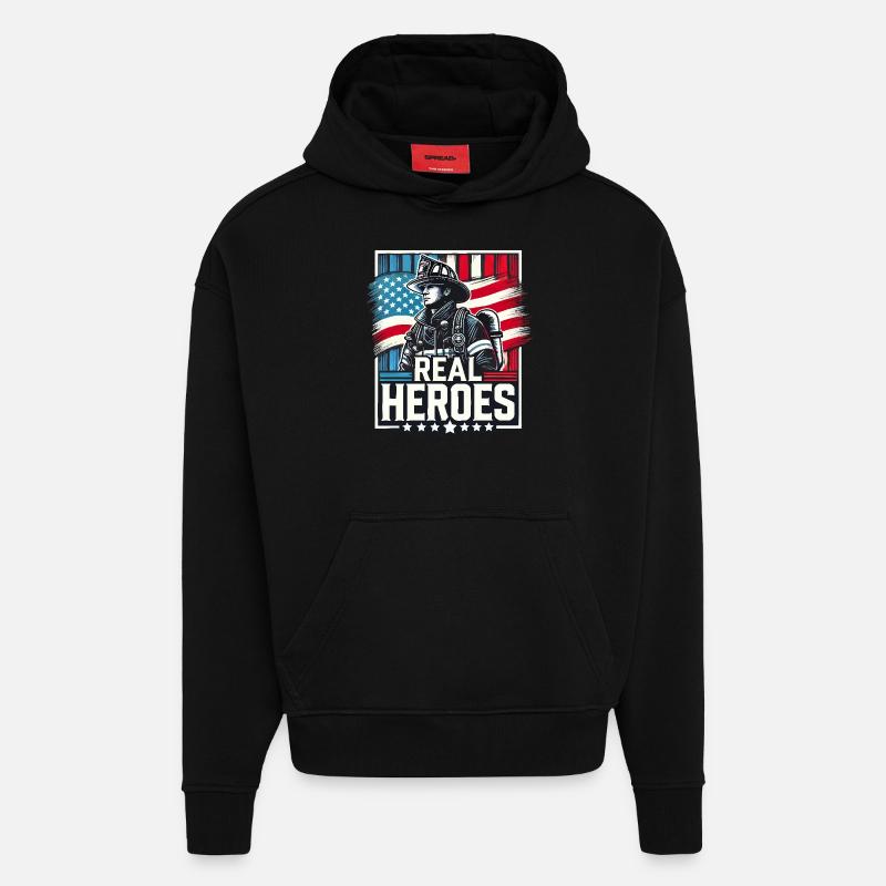 LAUFFEUER - Hoodie- made by SPREAD  - SOLID BLACK