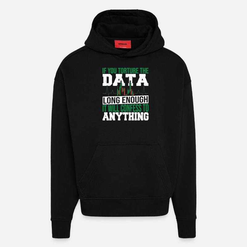 Datenanalyse Datenintegration Datenwissenschaft - Hoodie- made by SPREAD  - SOLID BLACK