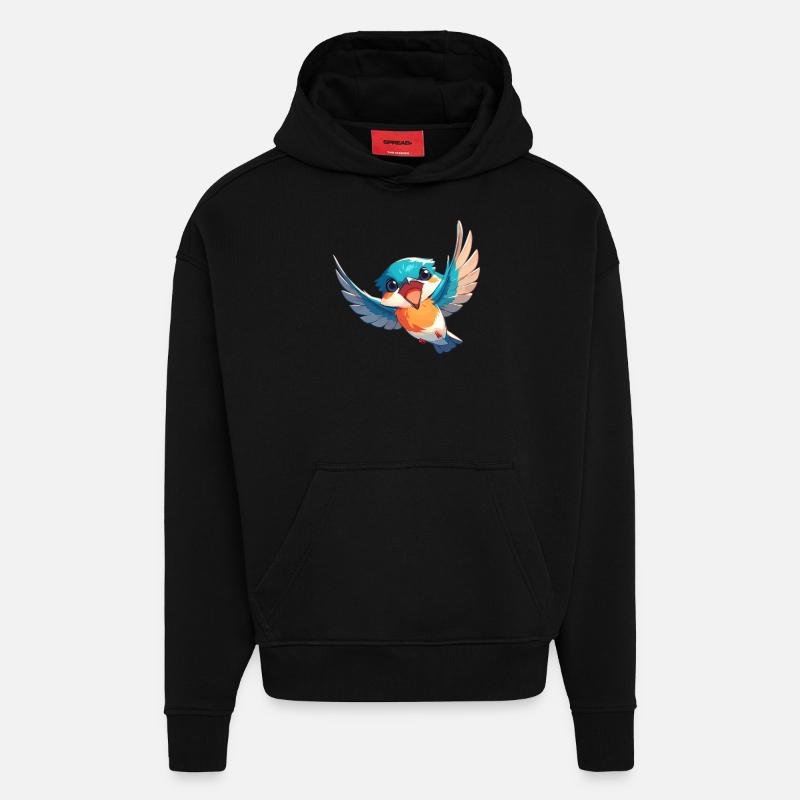 Eisvögel Eisvogel - Hoodie- made by SPREAD  - SOLID BLACK