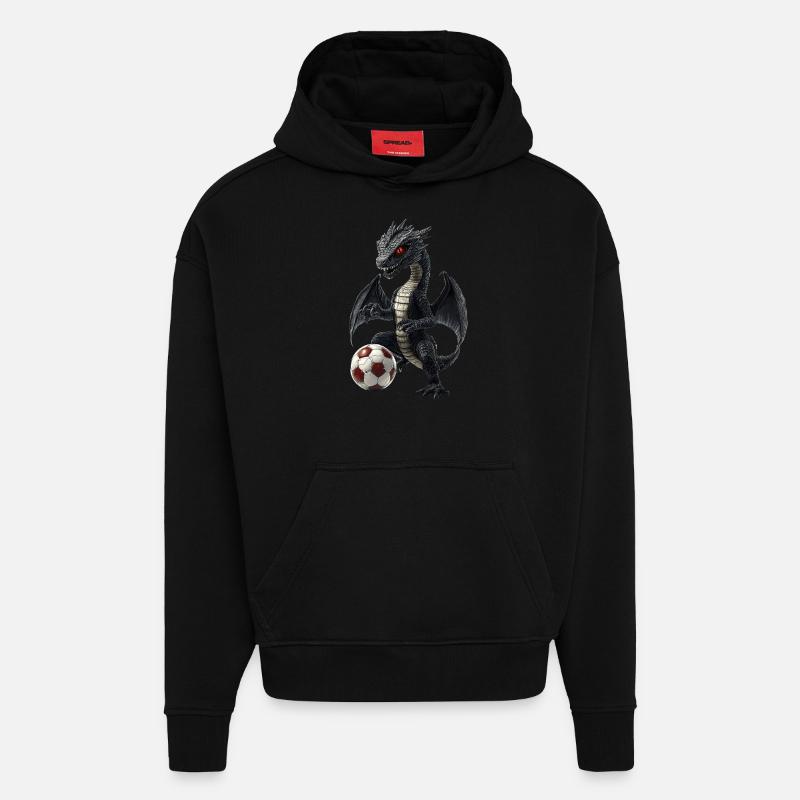 Drachen - Hoodie- made by SPREAD  - SOLID BLACK