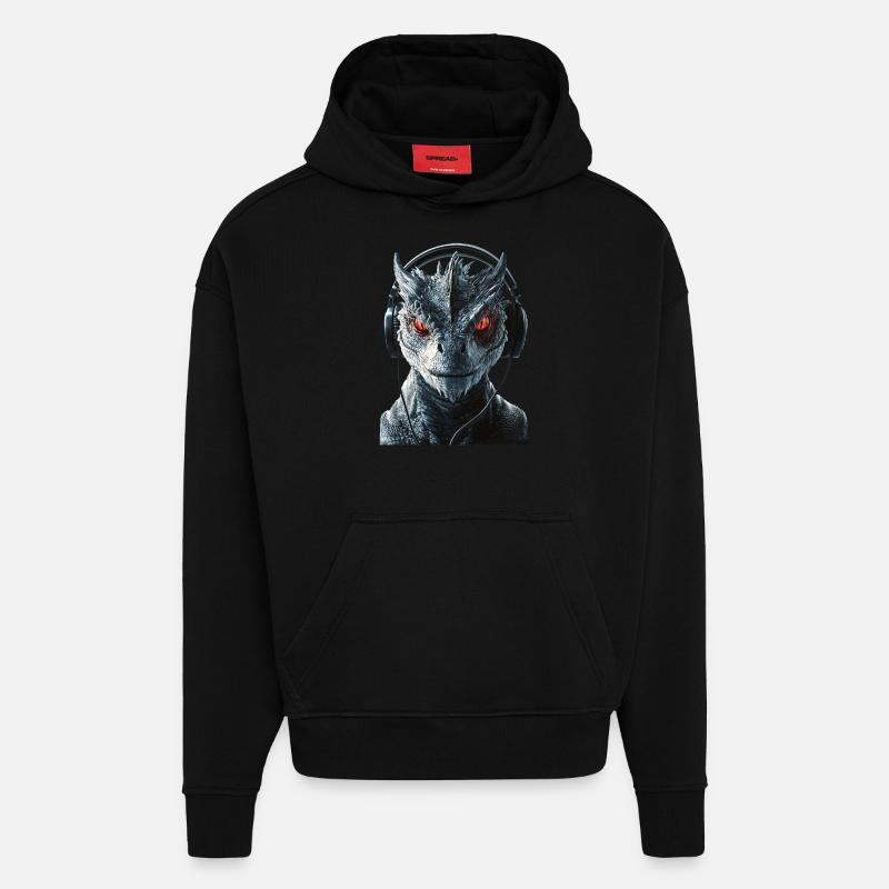 Drachen - Hoodie- made by SPREAD  - SOLID BLACK