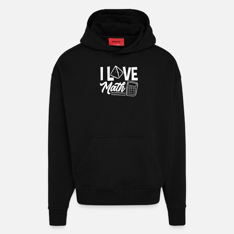 Math Teacher Math Gift - Hoodie- made by SPREAD  - SOLID BLACK