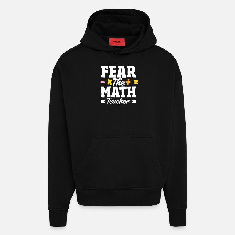 Math Teacher Math Gift - Hoodie- made by SPREAD  - SOLID BLACK