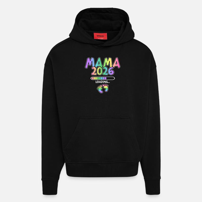 Mama 2026 Loading - Hoodie- made by SPREAD  - SOLID BLACK
