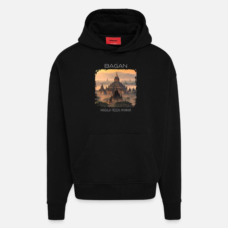 Bagan - Hoodie- made by SPREAD - SOLID BLACK