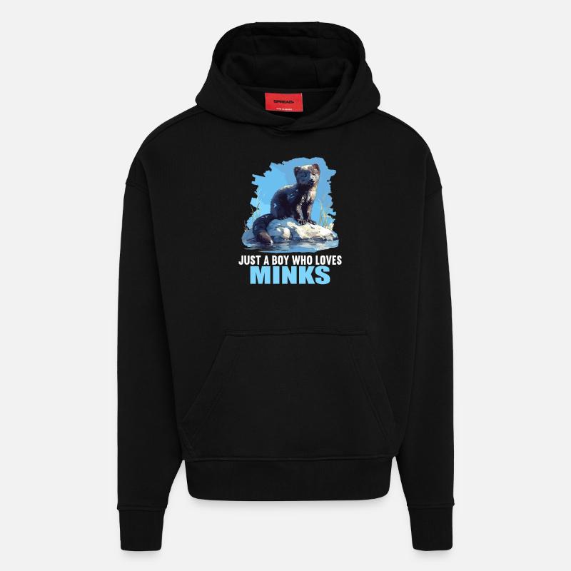 Vison Vison - Sweat à capuche bio épais oversize fabriqué en UE - SOLID BLACK