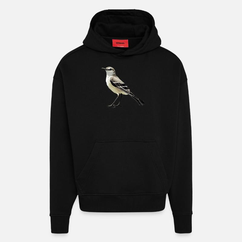 Oiseaux moqueurs Oiseaux moqueurs - Sweat à capuche bio épais oversize fabriqué en UE - SOLID BLACK