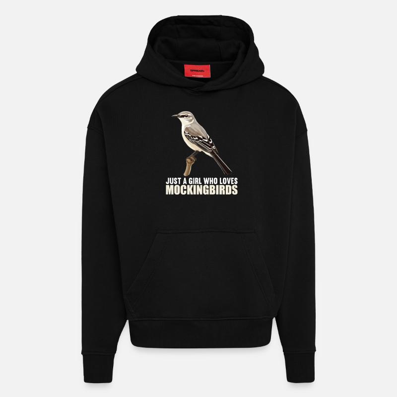 Oiseaux moqueurs Oiseaux moqueurs - Sweat à capuche bio épais oversize fabriqué en UE - SOLID BLACK