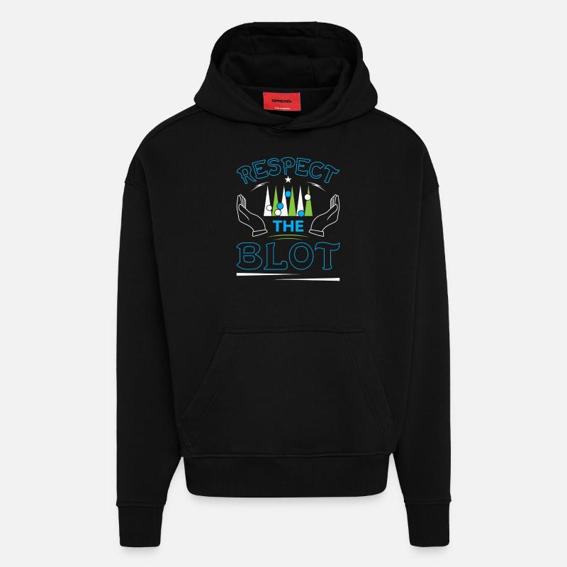 Backgammon Spiel - Hoodie- made by SPREAD  - SOLID BLACK