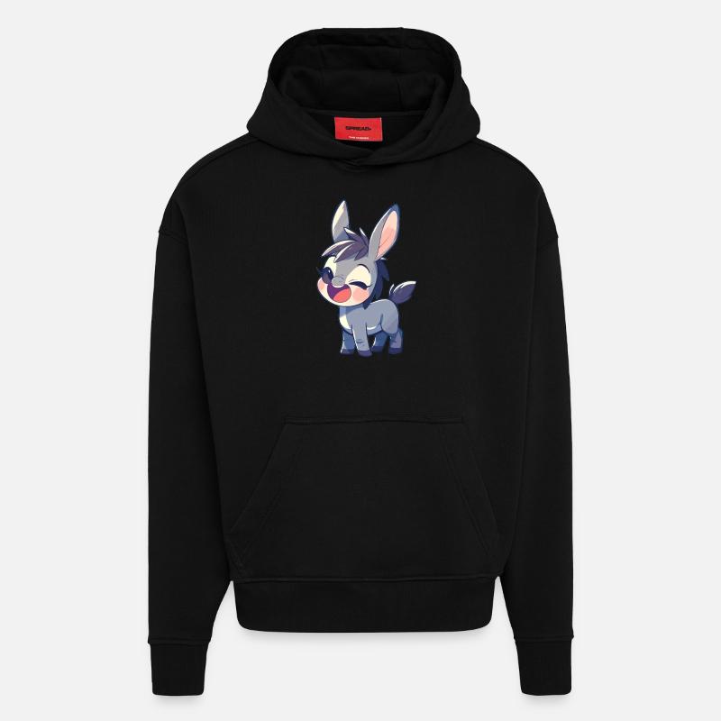 Mules Mule - Sweat à capuche bio épais oversize fabriqué en UE - SOLID BLACK