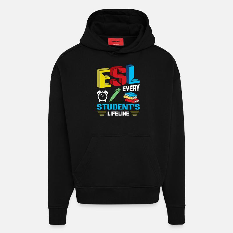 ESL-Lehrer ESL Unterricht - Hoodie- made by SPREAD  - SOLID BLACK
