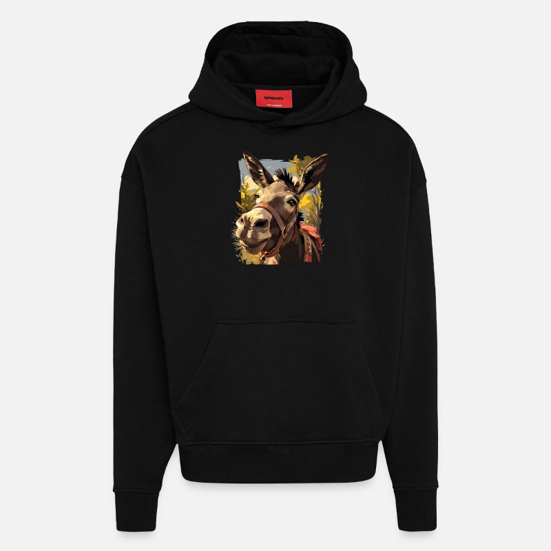 Mules Mule - Sweat à capuche bio épais oversize fabriqué en UE - SOLID BLACK