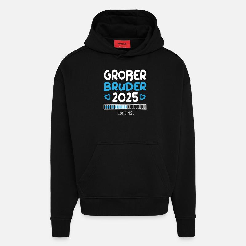 Großer Bruder 2025 Loading - Hoodie- made by SPREAD  - SOLID BLACK