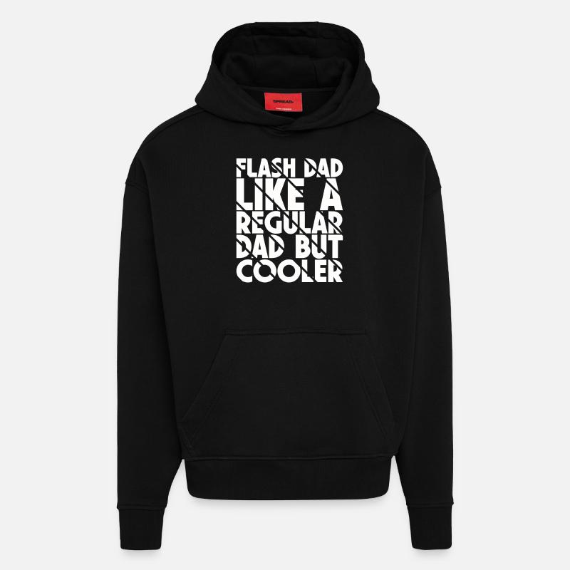 Bouldering Flash Papa Boulderer - Hoodie- made by SPREAD  - SOLID BLACK
