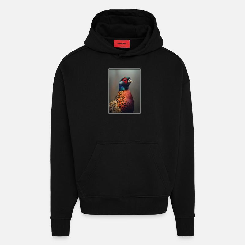Faisans Faisan - Sweat à capuche bio épais oversize fabriqué en UE - SOLID BLACK