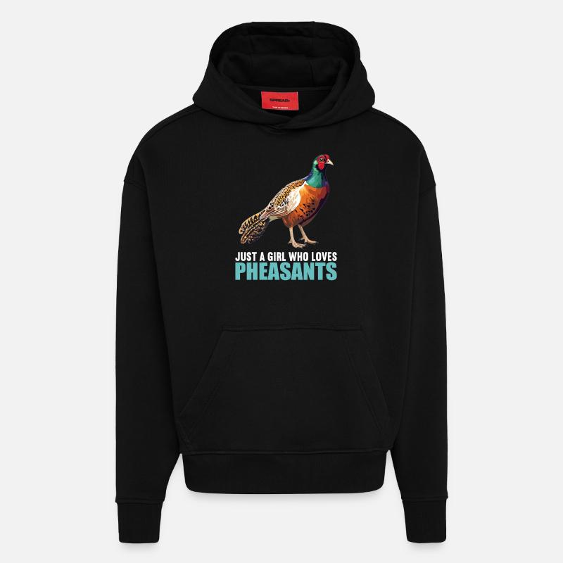 Faisans Faisan - Sweat à capuche bio épais oversize fabriqué en UE - SOLID BLACK