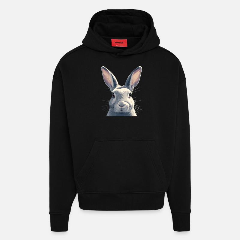 Hasen Hase - Hoodie- made by SPREAD  - SOLID BLACK