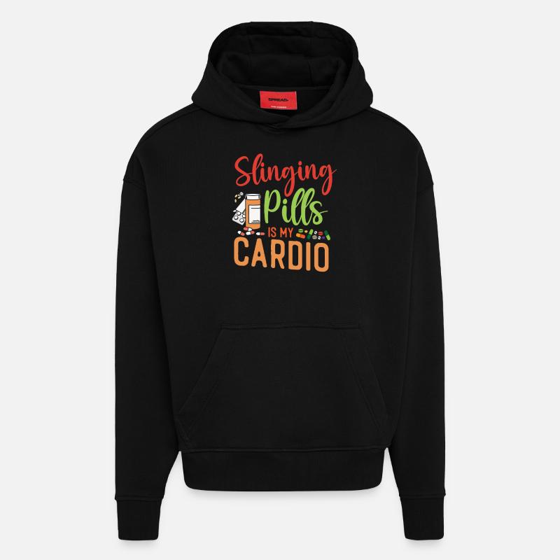 Pharmacy Tech Technician - Hoodie- made by SPREAD  - SOLID BLACK