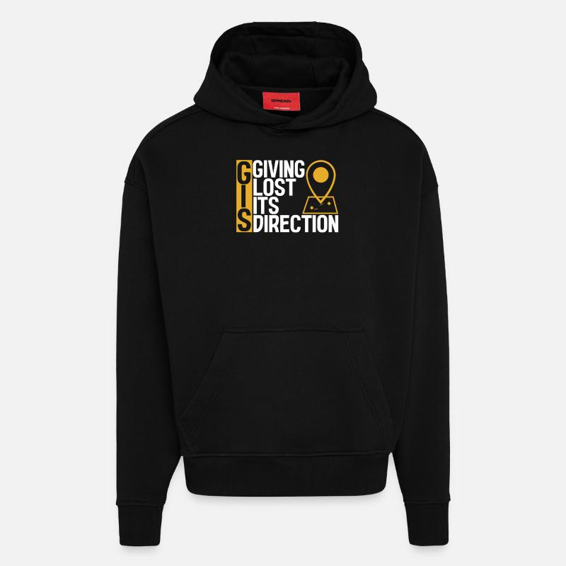 Geografische Informationssysteme - Hoodie- made by SPREAD - SOLID BLACK