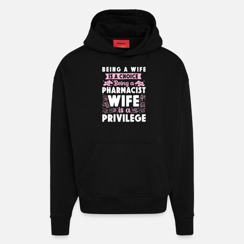 Pharmacy Tech Technician - Hoodie- made by SPREAD  - SOLID BLACK