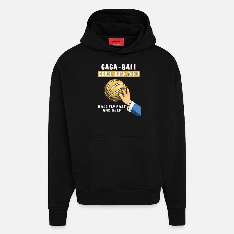 voelkerball gaga ball - Hoodie- made by SPREAD  - SOLID BLACK