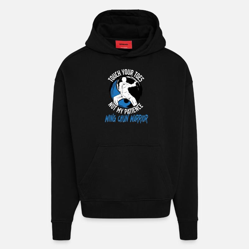 Wing Chun Warrior - Hoodie- made by SPREAD  - SOLID BLACK