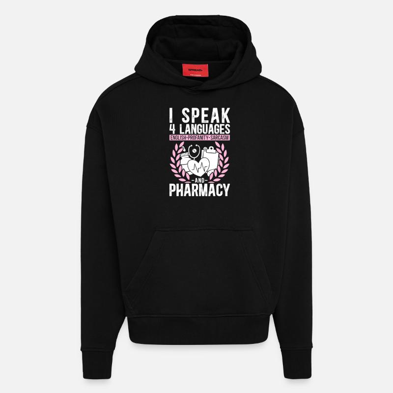 Pharmacy Tech Technician - Hoodie- made by SPREAD  - SOLID BLACK
