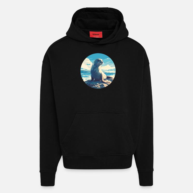 Robben Robbe - Hoodie- made by SPREAD - SOLID BLACK
