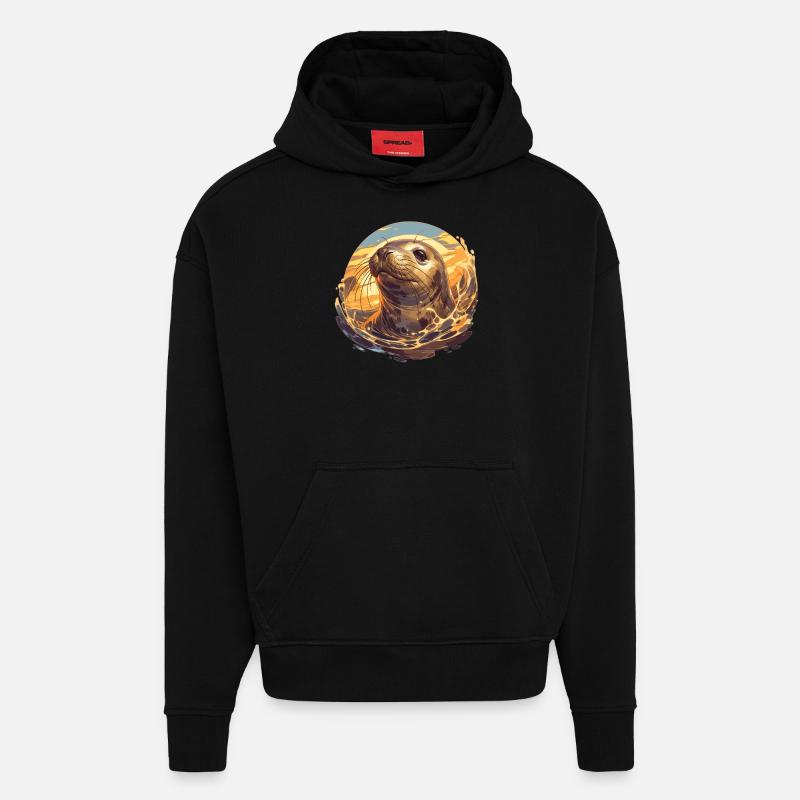 Robben Robbe - Hoodie- made by SPREAD - SOLID BLACK
