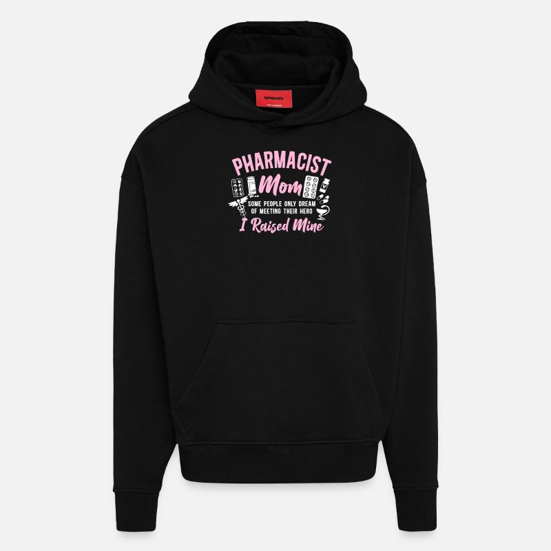 Pharmacy Tech Technician - Hoodie- made by SPREAD  - SOLID BLACK