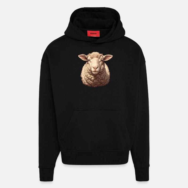 Schafe Schaf - Hoodie- made by SPREAD  - SOLID BLACK