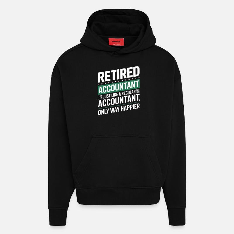 Rentner Buchhalter Spruch Ruhestand - Hoodie- made by SPREAD  - SOLID BLACK