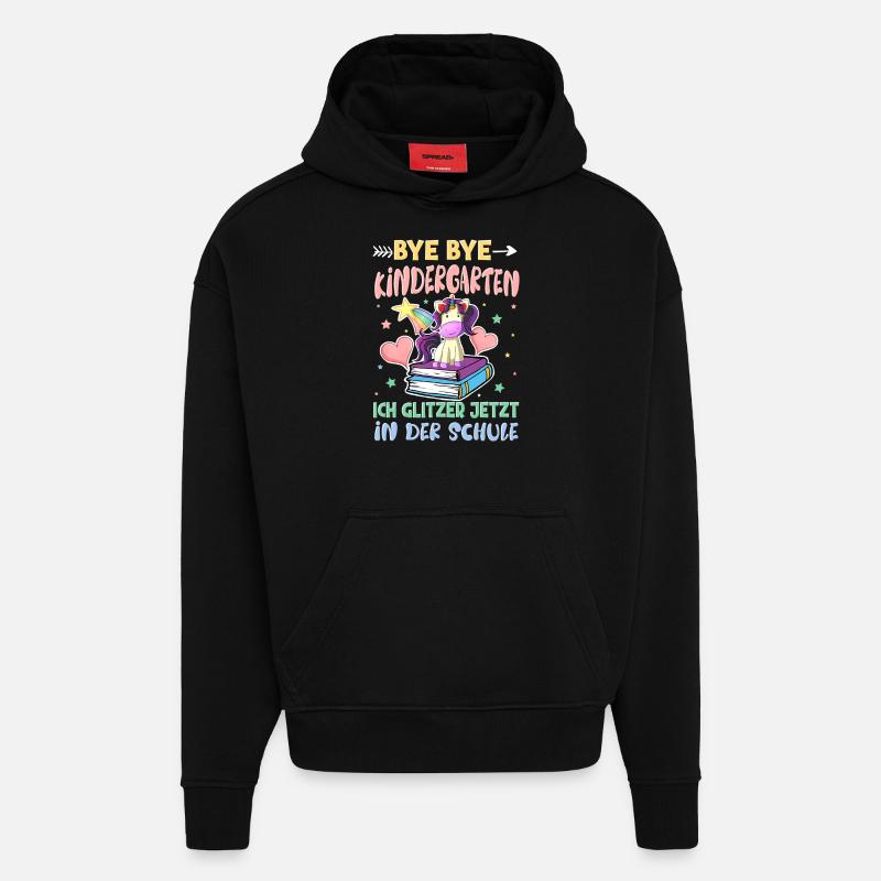 Bye Bye Kindergarten Einschulung - Hoodie- made by SPREAD - SOLID BLACK