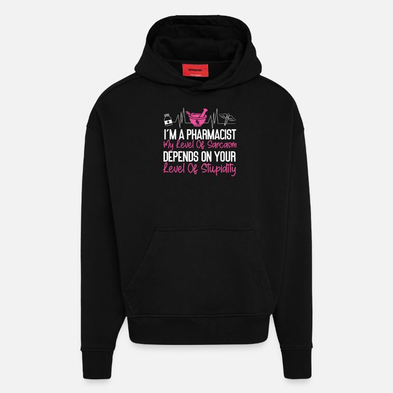 Pharmacy Tech Technician - Hoodie- made by SPREAD  - SOLID BLACK