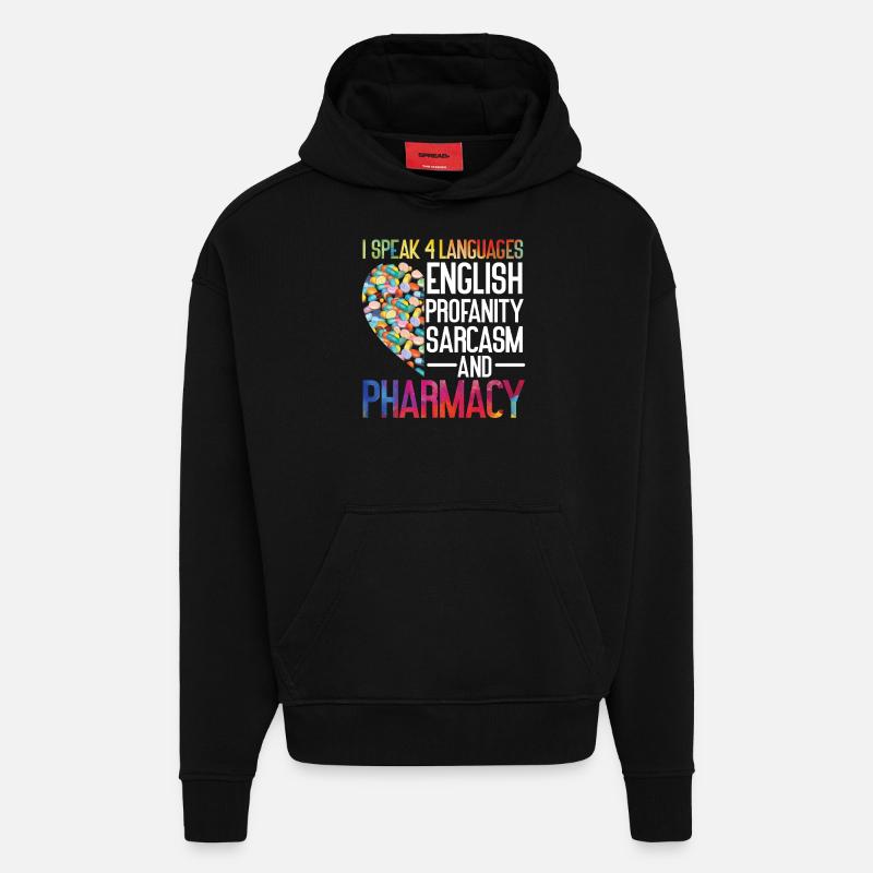 Pharmacy Tech Technician - Hoodie- made by SPREAD  - SOLID BLACK