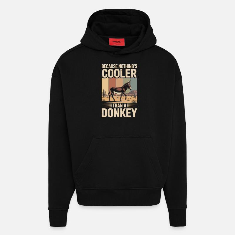 Drôle d’âne - Sweat à capuche bio épais oversize fabriqué en UE - SOLID BLACK