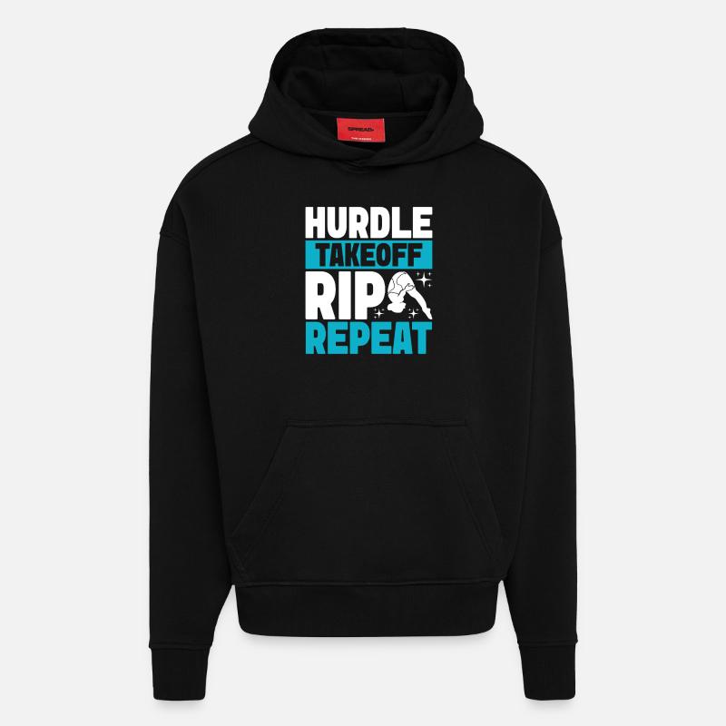 Diving diving board - Hoodie- made by SPREAD  - SOLID BLACK