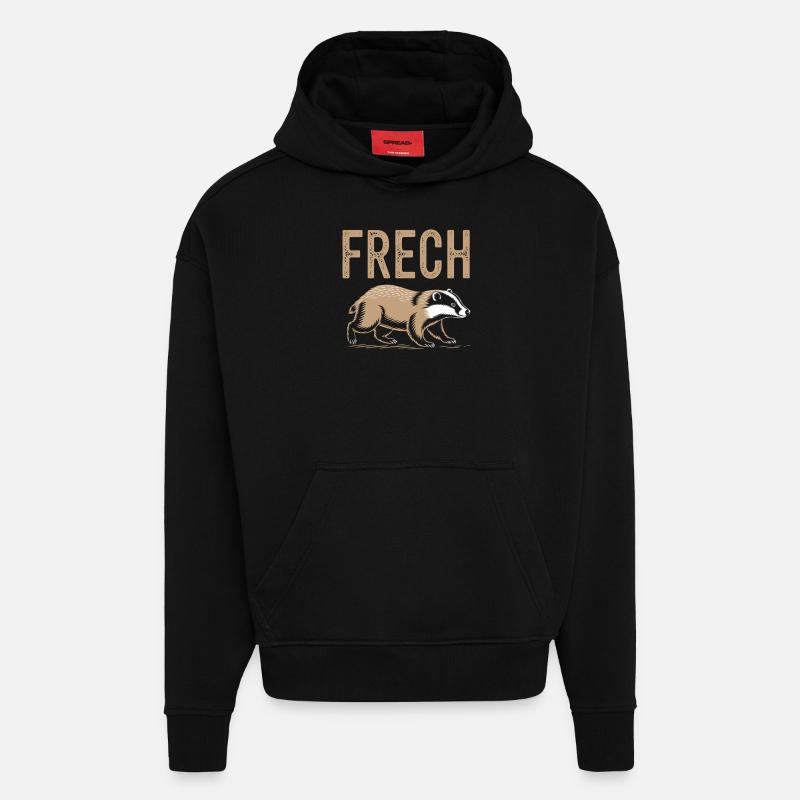 Frechdachs - Hoodie- made by SPREAD  - SOLID BLACK