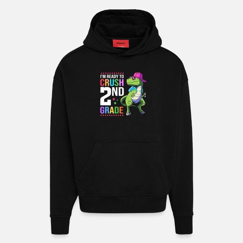 2e année - Sweat à capuche bio épais oversize fabriqué en UE - SOLID BLACK
