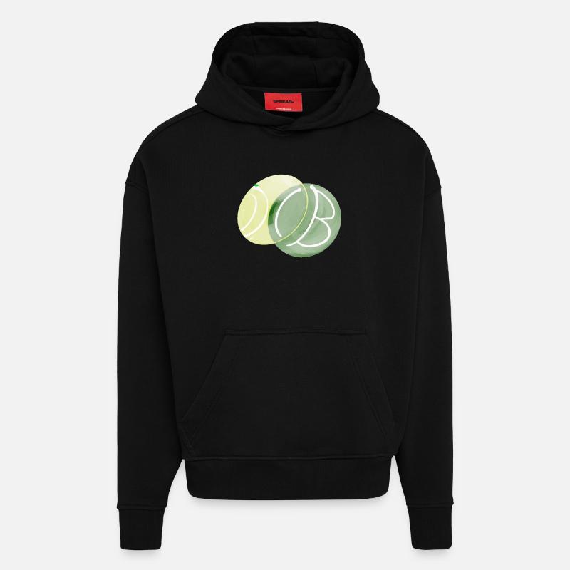 Le point vert - Sweat à capuche bio épais oversize fabriqué en UE - SOLID BLACK