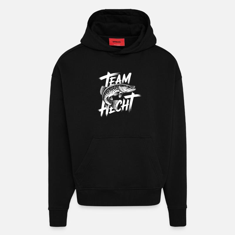 Predatory Pike - Hoodie- made by SPREAD  - SOLID BLACK