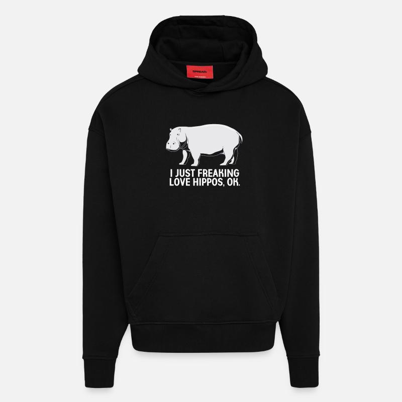 Nilpferd - Hoodie- made by SPREAD  - SOLID BLACK